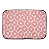 Bone Dry Machine Washable, Ultra Absorbent Pet Mat, 12x18, Rose/Off-White Lattice