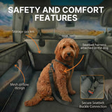 Urbiscape Dog Car Seat for Large Dogs – Sturdy Waterproof Pet Booster with Interior Tether – Washable Reinforced Travel Bed for Comfortable Trips - Large, Medium, and Small Pets - 21x21x20