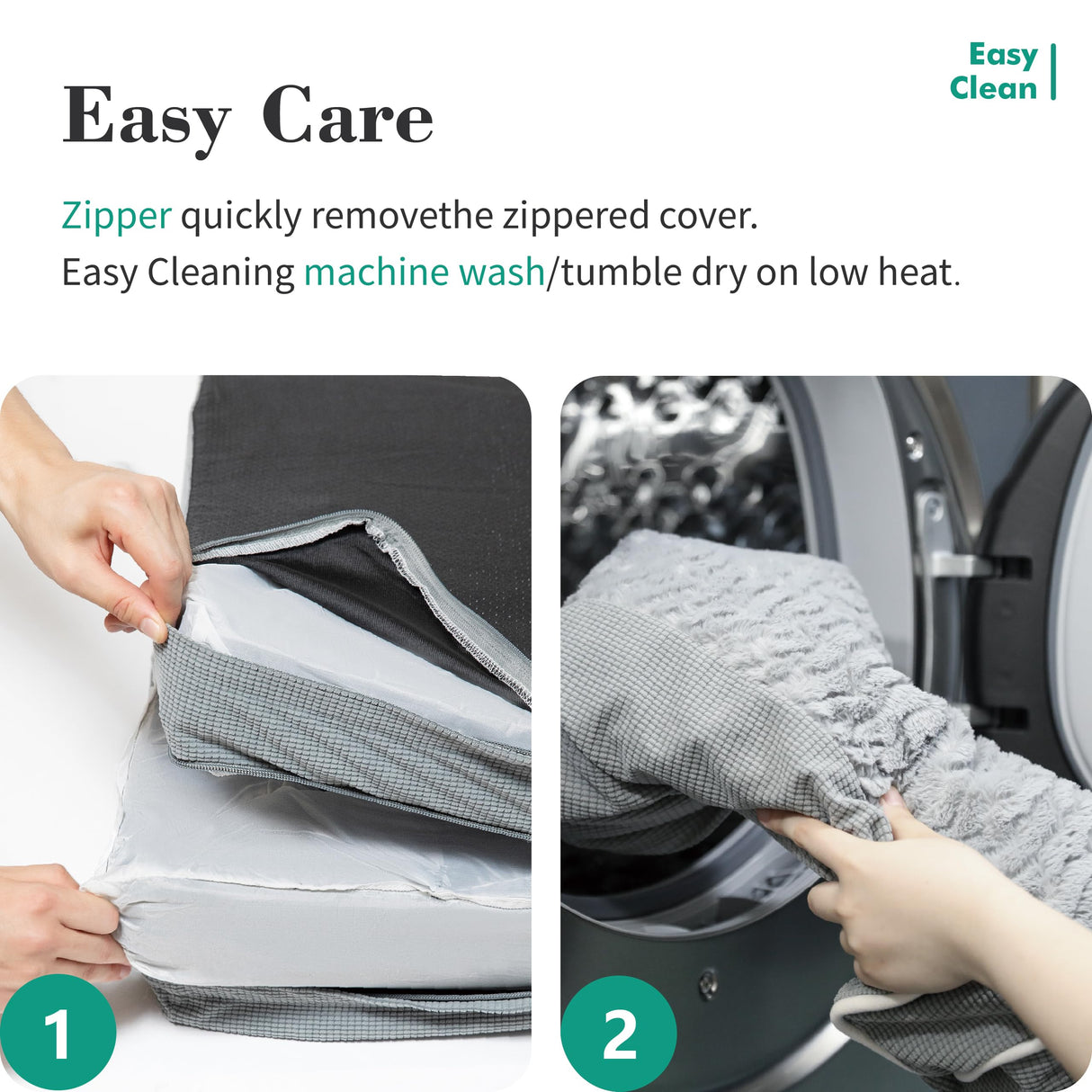 TJSOULER Orthopedic Dog Beds for Small Medium Dogs,Waterproof Lined Egg Crate Foam Pet Bed Mat with Removable and Washable Cover and Non Slip Bottom,Dog Sofa Soft Bed