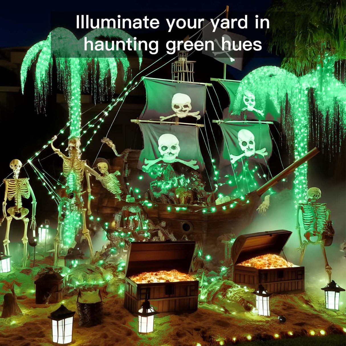 suddus Green Christmas Lights Battery Operatd, 66ft 200LED St Patricks Day Decorations Lights Indoor, Fairy Twinkle Lights with Remote for Halloween, Bedroom, Patio, Backyard, Outdoor Decorations