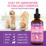 Premium Collagen for Dogs - Liquid Support for Joints, Skin, Coat, Bone, Immune System & HIPS - Collagen Supplement - Made in USA - 4oz