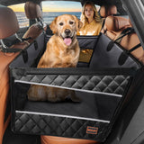 MIXJOY Dog Car Seat for Large Medium Dogs, Back Seat Extender for Pets, Waterproof Pet Carseat for Medium Sized Dog, Hammock for Pet, with Storage Pocket for Cars/SUV/Truck(L-28 * 22 * 20.5in)