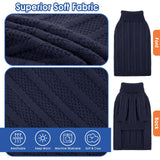 Queenmore Dog Sweaters for Medium Dogs Girls Boys,Soft Dog Sweater Xmas,Turtleneck Pullover Pet Sweaters Knitwear Outfit for Holiday,Knitted Soft Thick Warm Sweater for Bulldog,Dachshund(Dark Navy,M)