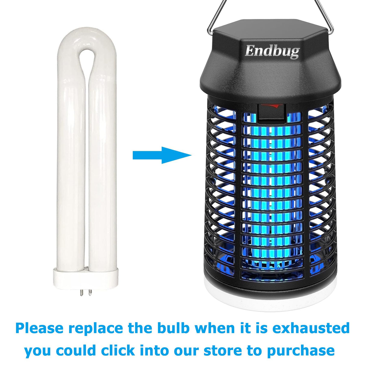 Endbug Bug Zapper with LED Light, Waterproof Bug Zapper Outdoor Indoor, Mosquito Zapper Outdoor Electric Fly Zapper, Mosquito Killer Fly Trap for Outside Patio Garden Backyard Home (Remote Control)