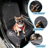 Meginc Front Seat Covers for Cars,Waterproof Car Seat Protector with Side Flaps 600D Fabric Front Seat Dog Cover for Trucks Vans SUVs Sedans, Non Slip Scratch Proof Seat Covers for Dogs in Car