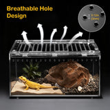 Clioran Large Reptile Terrarium Kit,Escape Proof Tarantula Enclosure,PC Starter Hermit Crab Tank,Spider Habitat for Praying Mantis Cage,Frog Vivarium,Insect House,Lizard Cribs,Leopard Gecko Container