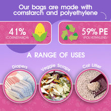 Load image into Gallery viewer, Pet N Pet 720 Counts Lavender Scented, Colorful Poop Bags for Dogs, 41% Plant Based &amp; 59% PE Dog Poop Bags Rolls, Extra Thick Dog Waste Bag, Doggy Bag
