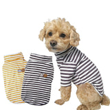 Pack of 2 Cute Doggie Embroidery Puppy Coat Turtleneck Stretchy Dog Sweater Super Soft Pet Cold Weather Coat for Cats Dogs(Large, Yellow+Brown)