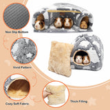 3PCS Guinea Pig Tunnel Set Washable Guinea Pig Houses and Hideouts Small Animals Hideout Tubes for Hamster Chinchilla Bunny Hedgehog Ferret Rat