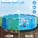 Thickened Pool Liner Pad for Above Ground Pool, 15 FT Round Under Pool Mat Padding, Pool Ground Pad Mat Under Pool for Pool Bottom, Prevent Punctures, Extend Liner Life