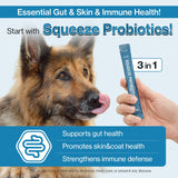 Doctor By Squeeze Probiotics for Dogs Gut Health Immunity Skin&Allergy Care Diarrhea Relief Digestive Stomach Support with L. crispatus KT-11 Lickable Paste Formula Individually Packaged, Chicken