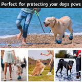 LUZGAT Winter Dog Boots - Non-Slip Dog Shoes for Snow/Summer Hot Pavement, Reflective Dog Booties & Paw Protectors for Medium/Large Dogs