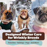 Natural Dog Company Wrinkle Balm for Dogs – Dog Wrinkle Balm for Skin Folds, Facial Creases & Wrinkles, Lick-Safe Wrinkle Cream for Bulldogs, Pugs & Bully Breeds, Daily Winter Skin Care, 4 oz Tin