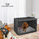 Explore Land Waterproof Dog Bed Cover Machine Washable Fluffy Dog Bed Replacement Cover, 36Lx27Wx4H inch, Gray