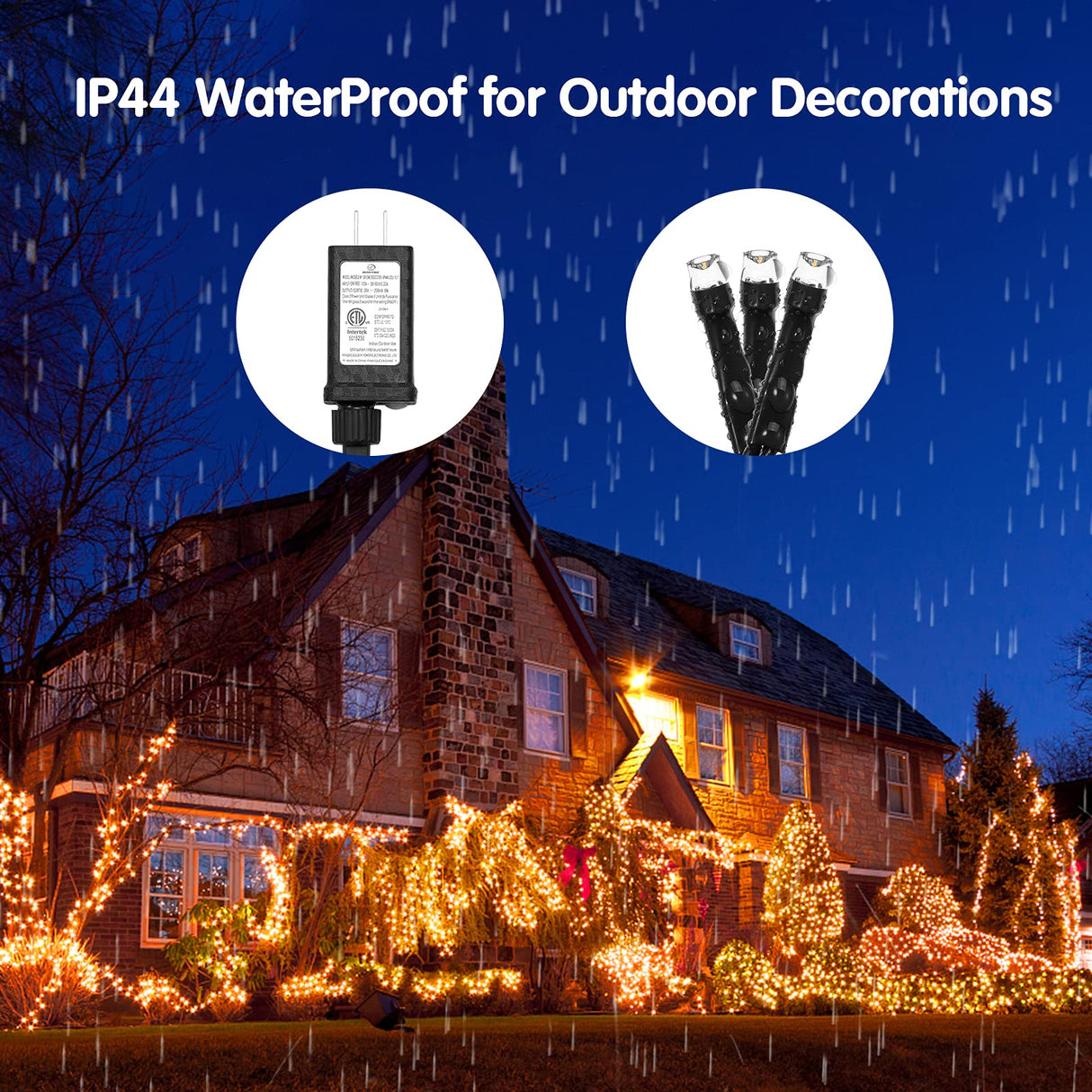 BlcTec Christmas Net Lights, 360 LEDs 9.8ft x 6.6ft Outdoor Christmas Bush Lights with 8 Modes, Timer, Connectable, Waterproof and Sturdy Green Weir for Trees, Bushes, Outdoor Christmas Decorations