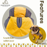 Pawcratean Dog Raincoat, Water Resistant, Adjustable, Cool Design (Yellow, XX-Large)