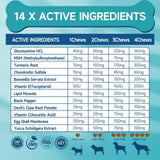 Hip and Joint Supplement for Dogs, Glucosamine for Dog Joint Supplement, 200 Soft Chews with Glucosamine, Chondroitin and MSM Dog Hip and Joint Supplement for All Ages and Breeds, Chicken Flavor
