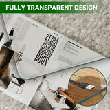 BesWin Glass Office Chair Mat, Tempered Glass Floor Mats for Carpet Floor, Heavy Duty Hard Glass Desk Chair Mat for Home or Office, Anti-Slip & Easy Glide - 29" x 47"