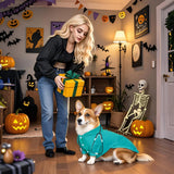 Huhumy Dog Doctor Costume Cat Surgeon Nurse Costumes Pet Doctor Clothes with Stethoscope Puppy Cosplay Party Apparel Outfits for Dogs Cats Dress Up Holiday Uniform Cosplay Halloween(Green,L)