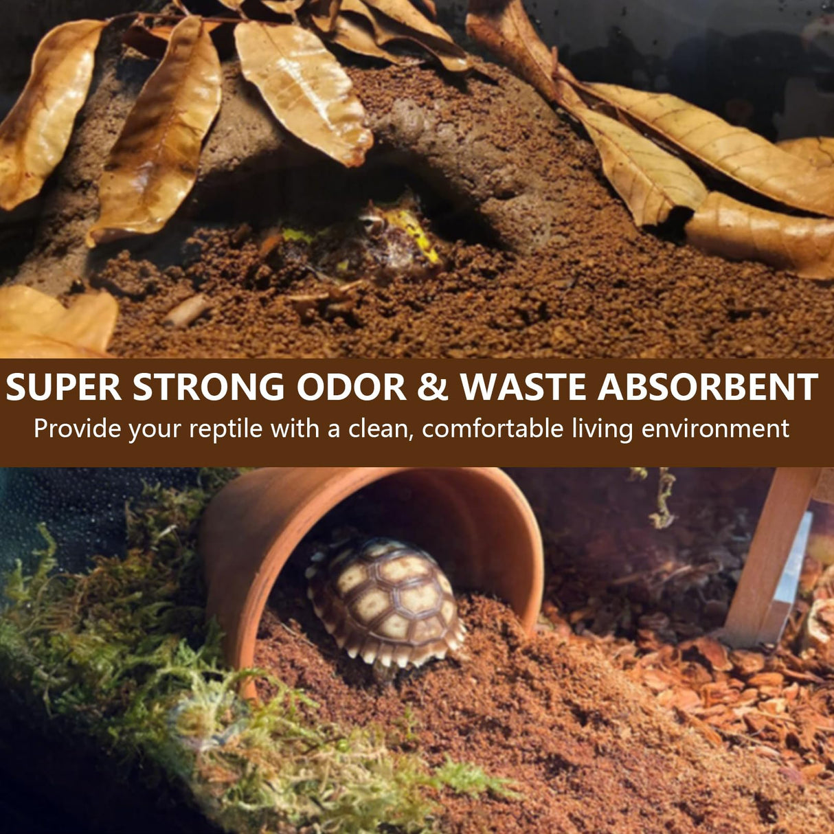 BNOSDM 2PCS Reptile Soil Substrate,Fluffy Small-Strand Reptile Substrate,Natural Terrarium Bioactive Soil Bedding for Snakes, Lizards, Tortoises Tarantulas,Lizards