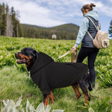 3XL Dog Sweaters for Large Dogs,Dog Hoodie,Cozy Fleece Interior Sweatshirt with Hood & Pocket,Leash Hole,Pet Clothes Sweater for Small,Medium,and Large Dogs,Black&3XL