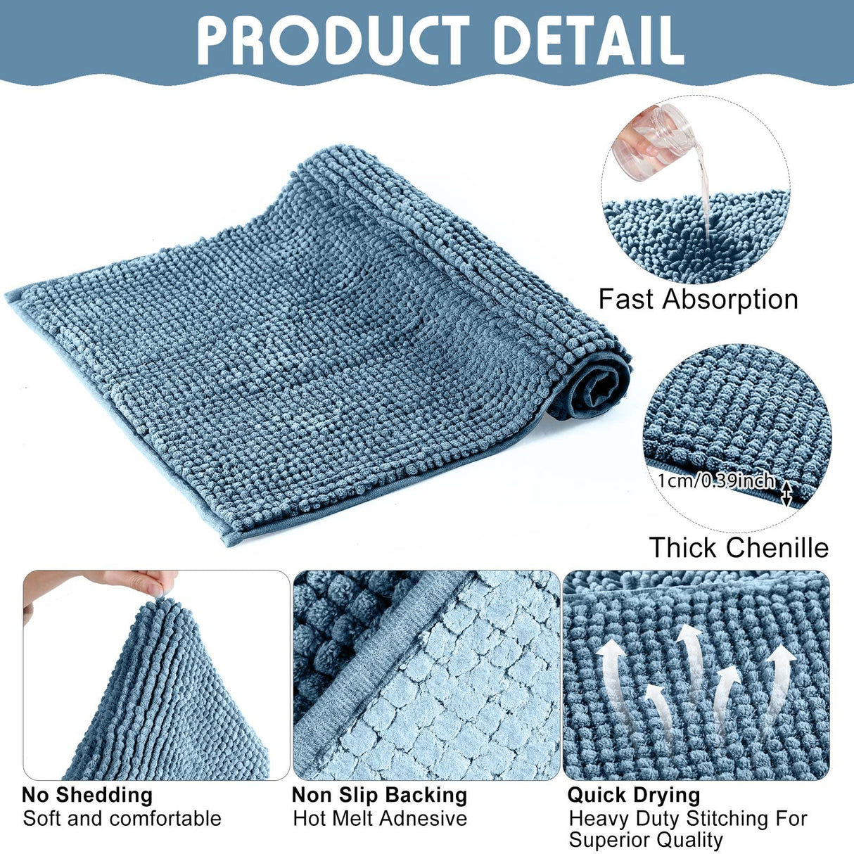 Amylove 4 Pcs Guinea Pig Cage Liner Washable Fleece Pee Pads Pet Dog Cat Bedding Training Mat for Small Animal Guinea Pig Puppy Bunny Hamster(16 x 24 Inch,Rectangular,Blue)