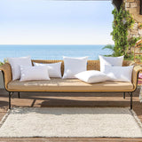 Pack of 2 18x18 Outdoor Pillow Inserts, Outdoor Throw Pillows Water-Resistant Decorative Premium Square Pillow Stuffer Sham for Porch Swing Couch Sofa Cushion Patio Furniture