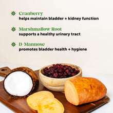 Load image into Gallery viewer, Cranberry Bladder Health for Dogs – Contains Active Ingredients - Cranberry &amp; D-Mannose to Help Support Dog Urinary Tract Health, Dog Bladder Support, &amp; Kidney Support for Dogs (Bacon)
