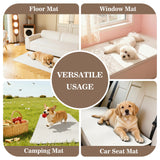 MYSKY HOME 100% Waterproof Couch Cover for Dogs Washable, Non Slip Couch Covers for 2 Cushion Sofa Pet Friendly, Thick Soft Sofa Covers Slipcovers Blanket Dog Bed Cover, Cream, 35"x70.9"