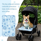Nuanchu Dog Stroller Cooling Mat Waterproof Outdoor Pet Cooling Mat Washable Summer Cat Sleeping Blanket for Pet Stroller(11.81 x 19.69 Inches,Snowflake)