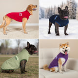 cyeollo Fleece Dog Sweater, Pullover Dog Fleece Jacket Turtleneck Sweatshirt Stretchy Vest Warm Lightweight Winter Clothes for Small Dogs, Purple L