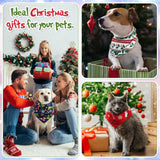 Kacctyen 200 Pcs Christmas Dog Bandana Bulk for Groomers Winter Holiday Triangle Bandanas with Christmas Patterns Soft and Adjustable Kerchief Scarf for Small Medium Large Dogs Cats Pets Grooming