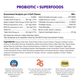 NaturVet Evolutions Probiotic & Superfoods 90ct Soft Chews for Dogs - Prebiotic & Probiotic Blend, Digestive Enzymes, Bone Broth, Omega's - Nourishes Natural Gut Bacteria and Intestinal Microflora