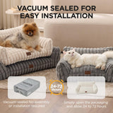 Joydeco Cat Couch for Pets, 30 inch Plush Pet Sofa, Cat Bed for Indoor Cats with Removable Washable Cover, Supportive Pet Sofa, Cream