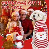 3 Pack Dog Thanksgiving Christmas Sweater, GOYOSWA Dog Thanksgiving Christmas Outfit Holiday Turkey Santa Snowman Knitted Holiday Sweaters for Small Medium Large Dogs Pets (Medium)