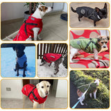 Warm Dog Jacket - Fleece Coat with Built-in Harness, Waterproof Vest, Reflective Stripes, Pink XL