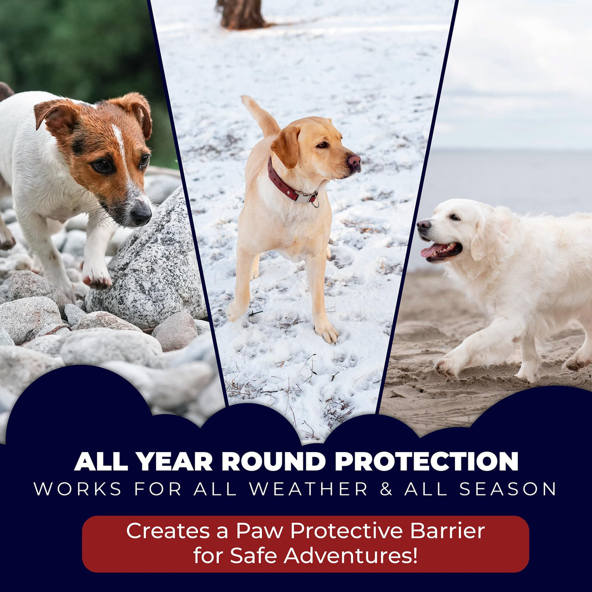 PUMBLER Dog Paw Pad Balm - 3-in-1 Lick Safe Soother & Moisturizer& Lotion for Dog Paws Nose, Elbow, Snout - Natural, Quick-Drying, Non-Sticky - All-Weather Cat Paw Balm Cream- 3.5 Oz/100Gram