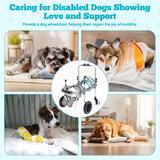 Dog Wheelchair for Back Legs，Adjustable Pets Cart Mobility Aids for Little Pets,Chest & Thigh Support,Suitable Small Medium Dogs (Two Wheels, S)