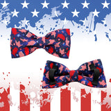 Bobo Rainbow Independence Day Dog Collar, Patriotic 4th of July Dog Collar Cute Bowtie Pet Collar Bow Tie Collar for Dogs Adjustable Puppy Collars for X-Large Dogs