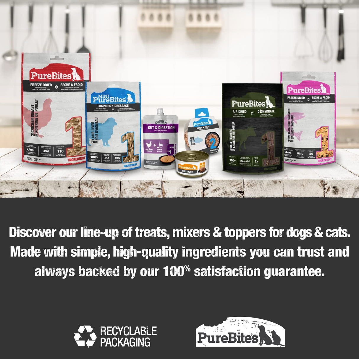 PureBites Plus Squeezables Dog Treat • Topper 71g | Gut & Digestion | 5 Ingredients | Case of 15