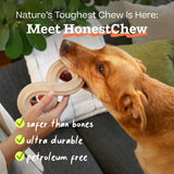 WOOF HonestChew Dog Toy Duo - Durable Dog Chews - Made with Plant-Based Ingredients - Splinter-Resistant - Safer Than Dog Bones - with HonestChew Antler and Infinity - Gift for Dogs - Medium