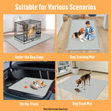 Bartuke Silicone Dog Crate Mat, 27" x 27" Crate Liner for Dog Cages, Kennel Mat with Raised Edge, Washable, Waterproof, Leakproof, Protect Floors