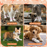 Novabright 100 Pcs Disposable Dog Booties with 3/5 Roll Protectors Bandage for Paw Protection Dog Feet Covers Pet Shoes for Pets Paw Wound Recovery for Medium Large Pets (S)