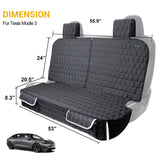 Meginc Dog Car Seat Covers for Tesla Model 3,100% Waterproof Back Seat Cover for Cars Armrest Compatible Nonslip Car Rear Seat Protector for Dogs & Kids, Easy Clean Tesla Model 3 Accessories