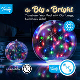 TIALLY Fairy Solar Floating Pool Lights - 14" Inflatable LED Pool Lights for Inground Pool, Waterproof Pool Lights that Float, Pool Decorations Outdoor, Best Gifts for Pool Owners, 2 Pack