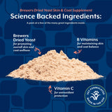 NaturVet – Brewer’s Dried Yeast Formula with Garlic Flavoring – Plus Vitamins – Supports Healthy Skin & Glossy Coat – Fortified with B-1, B-2, Niacin & Vitamin C – for Dogs & Cats (4 lb Powder)