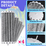 4PCS Aquarium Fish Tank Filters Compatible with Penguin 200 350 PRBW2350B, Penguin Bio-Wheel 200B 350B, Activated Carbon Aquarium Filter Cartridge Replacement, Hang-On Power Filter Replacement