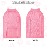 Lonepetu Dog Sweaters for Large Dogs Winter Clothes,Soft and Warm Girls Fleece Turtleneck Knitwear,Christmas and New Year Gift for Labrador,Golden Retriever,Doberman (Pink 2XL)