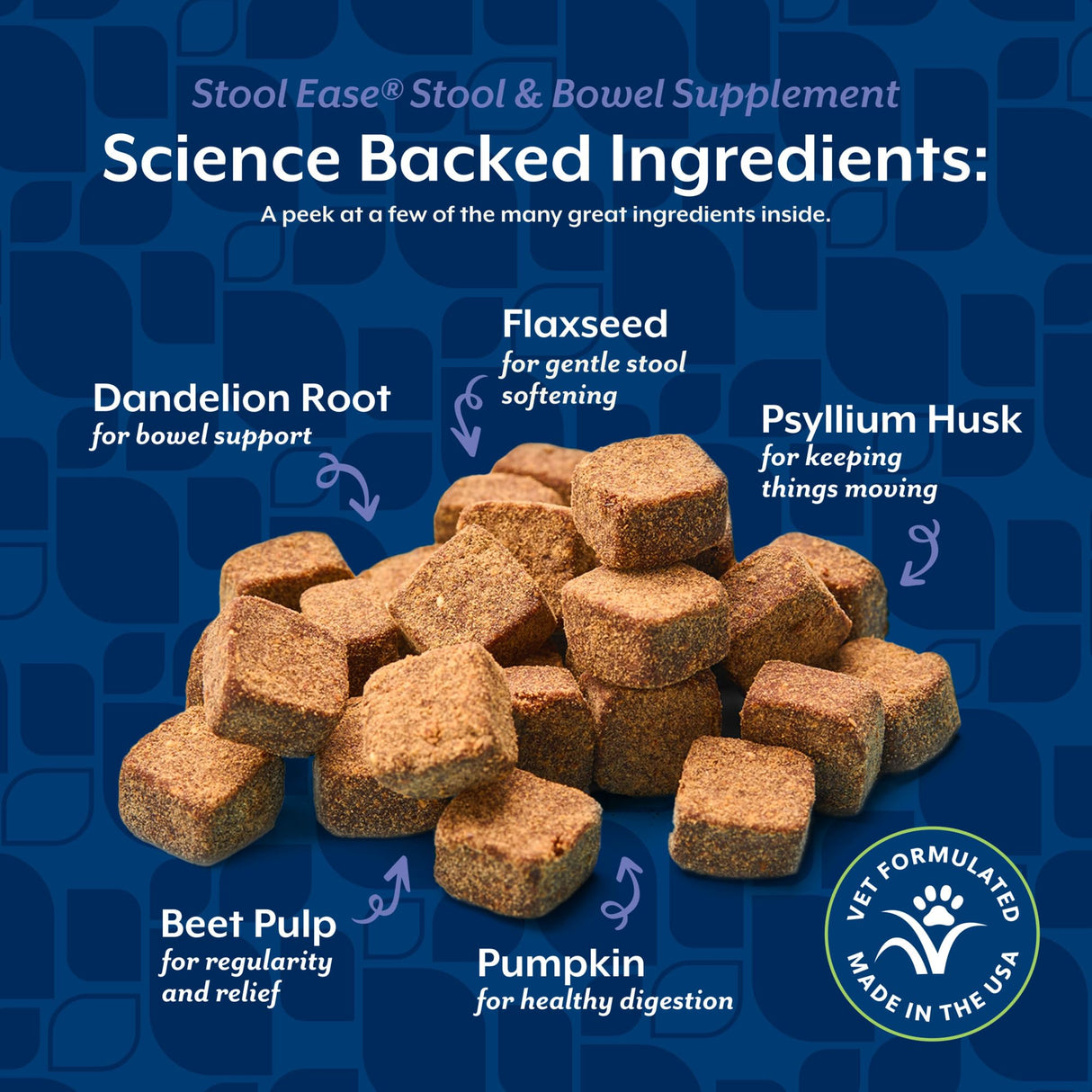 NaturVet – Stool Ease for Dogs – 40 Soft Chews – Helps Maintain Regular Bowel Movements – Enhanced with Sugar Beet Pulp, Flaxseed & Psyllium Husk – 40 Day Supply