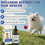 Paw Licking Relief for Dogs, Dog Licking Paws Treatment, Herbal Supplement for Soothes Itching & Redness and Calms Irritation & Discomfort, Dog Paw Licking Drop with Bacon Flavor (2 FL OZ)